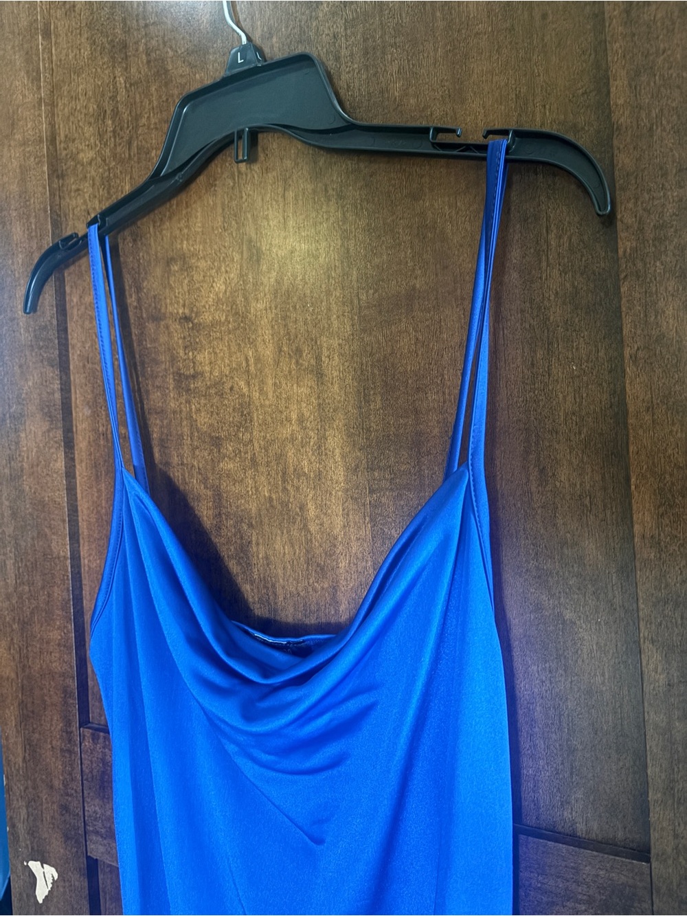 Royal Blue Cowl Neck Spaghetti Strap Women’s Top